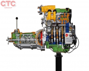 Mô hình cắt bổ động cơ xăng đa điểm điện tử + hộp số 5 tốc độ + ly hợp