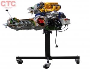 Mô hình cắt bổ động cơ xăng đa điểm điện tử + hộp số 5 tốc độ + ly hợp